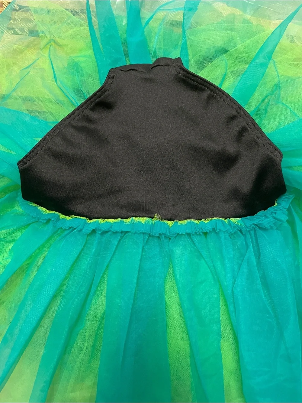 Teal & Lime Tulle Dance Costume Dress - Wolff Fording & Company INT